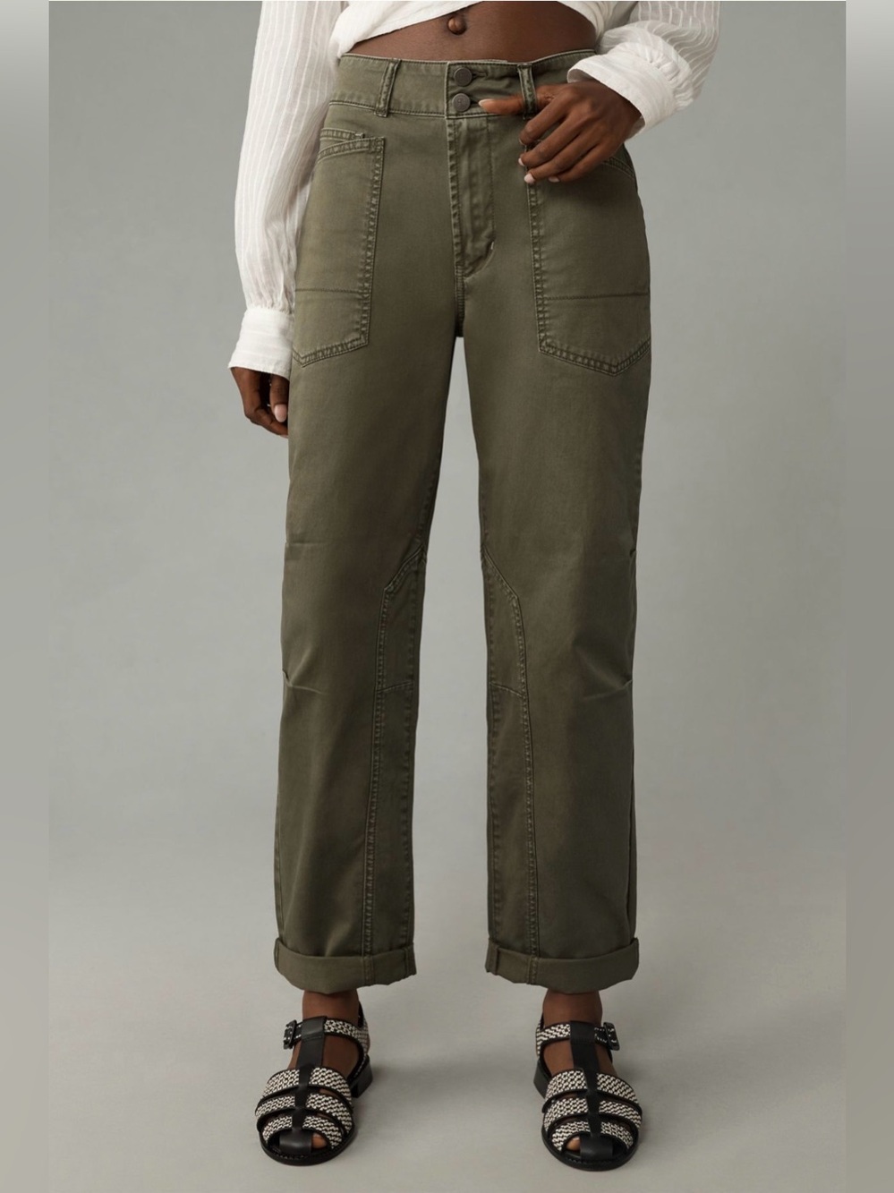 Pilcro Wanderer Relaxed Fit Olive Pants